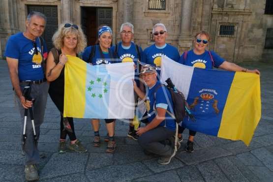 El exalcalde de Telde, Francisco Santiago, hace el Camino de Santiago Francés (Foto TA)